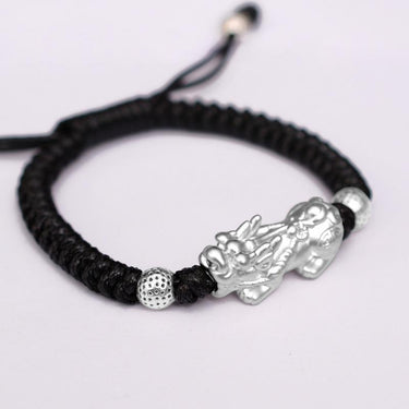 PURE Silver LUCKY FORTUNE PIXIU Feng Shui Bracelet